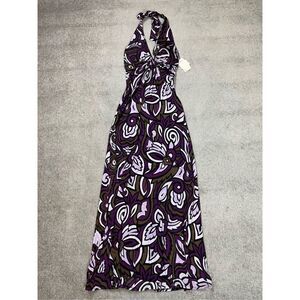 Brand New Hale Bob Women’s Small Abstract Print Dress Elegant Purple